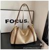 2025 new niche suede temperament tote bag large capacity versatile commuter shoulder bag crossbody