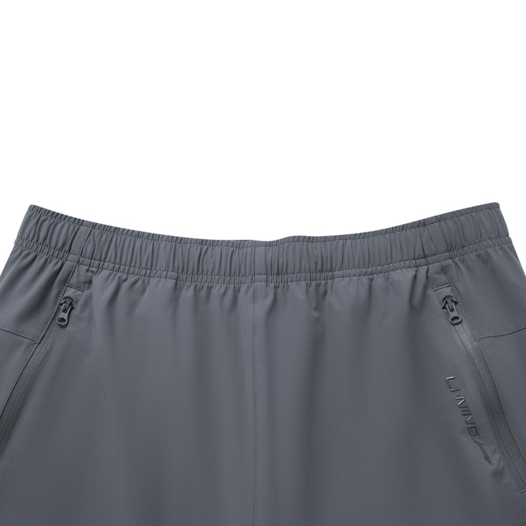 Li-Ning Simple Straight Comfortable Casual Versatile Solid Color Mid Waist Sports Long Pants Men Bottoms AYKV937-2