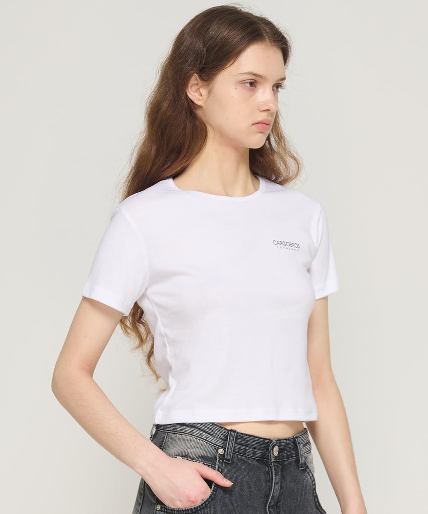CARGOBROS FOR WOMAN Essential Logo Short Sleeve T-Shirt (White)