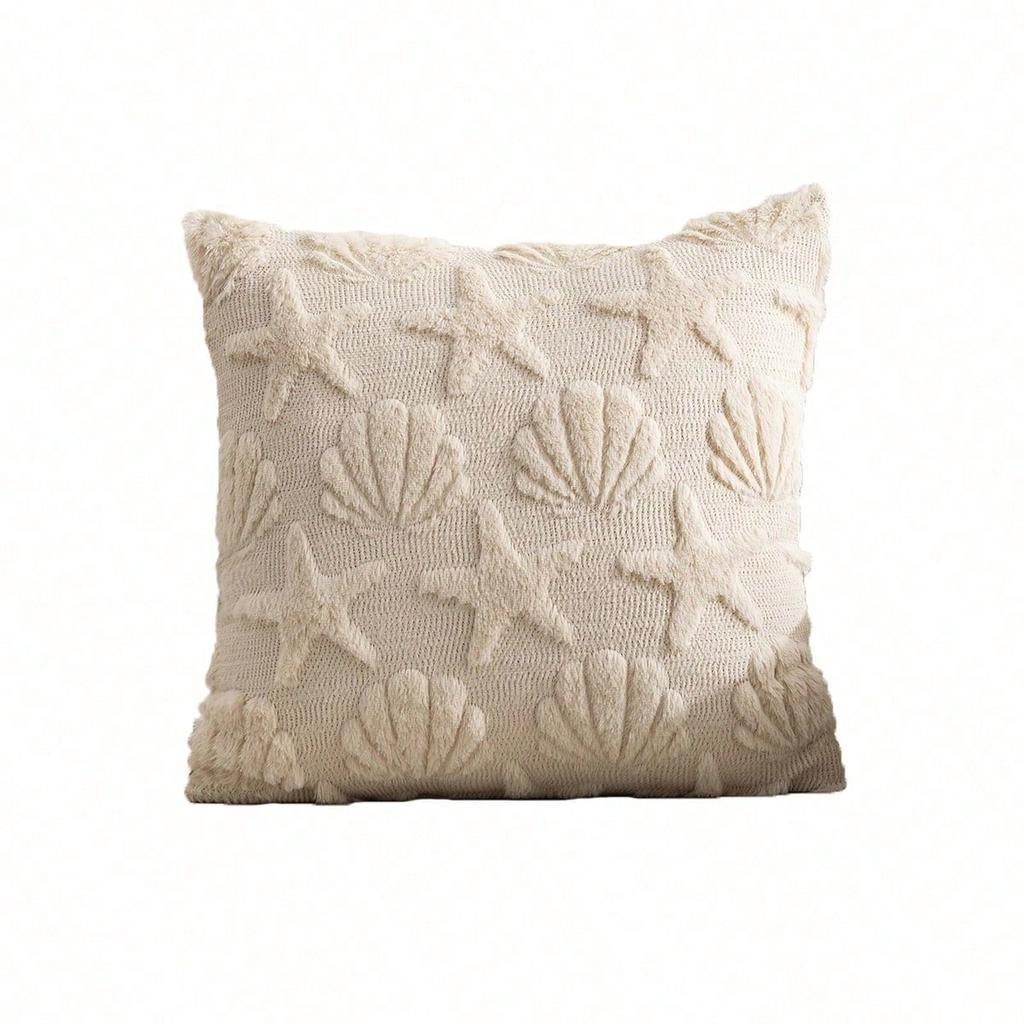1pc Quilted Floral Plush Pillow Cover, Modern Style, Suitable For Home Decor In Living Room, Bedroom, Sofa, All Season