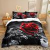 Rose Series 3D Digital Printing Three-Piece Bedding Kit Bed Sheet Quilt Cover