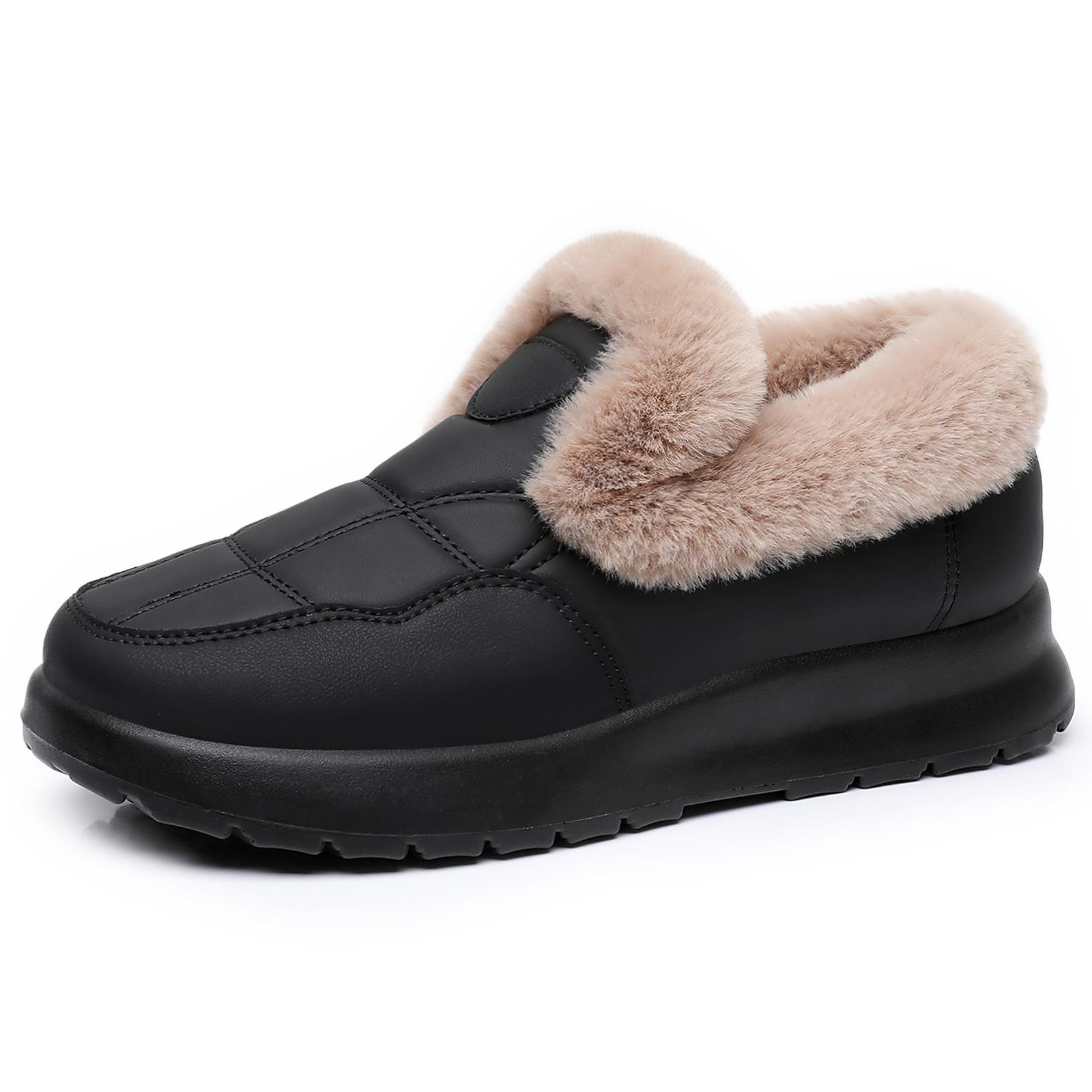 Women s Shoes New Cotton Boots with Winter Fleece and Thick Cotton Shoes Warm Fashionable and Casual Snow Boots 36 2167₽