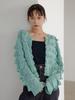 [United Arrows Green Label Relaxing] EMMEL REFINES>EM Tiered Mini Frill 2-Way Cardigan 66281000001 0300 OFF WHITE(03) FREE