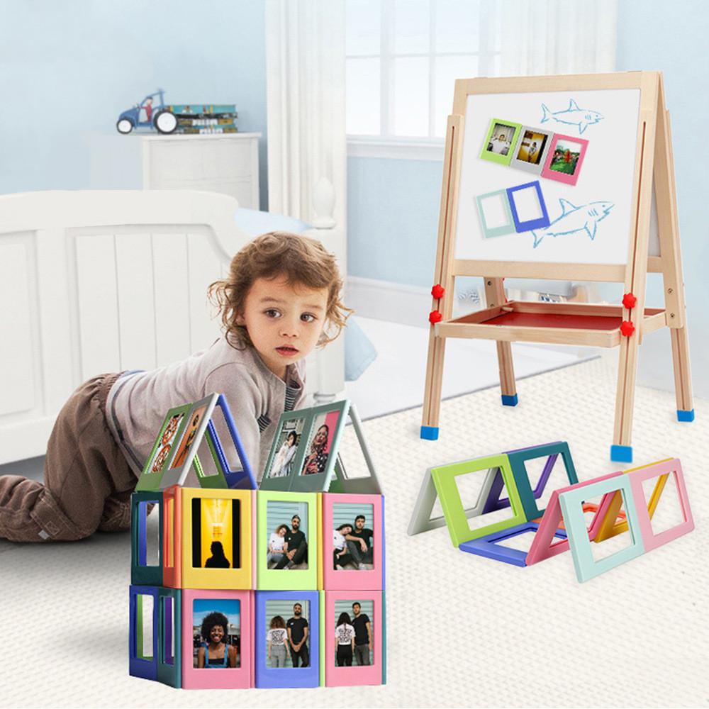 1/5 STuks Magnetisch Fotolijstje Koelkastmagneetjes Leuke Koelkast Magneet Kleine Fotolijstjes Voor Mini Filmvelletjes Huis Kantoor Decoraties