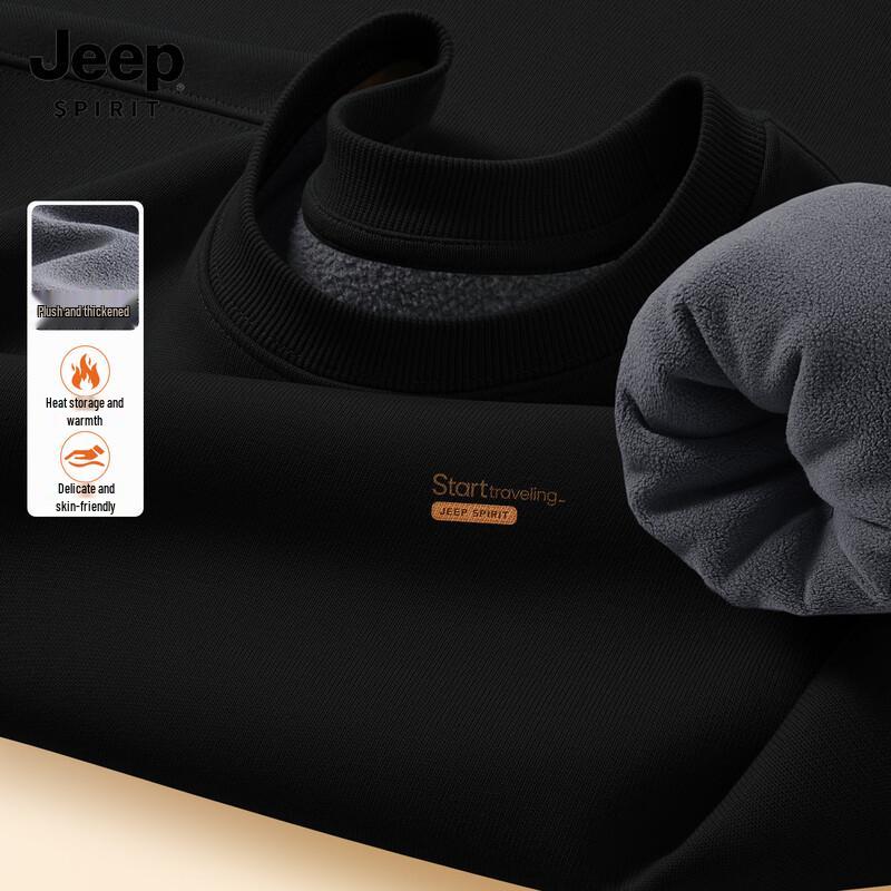 JEEP SPIRIT Herren Fleecegefütterter Pullover Hoodie