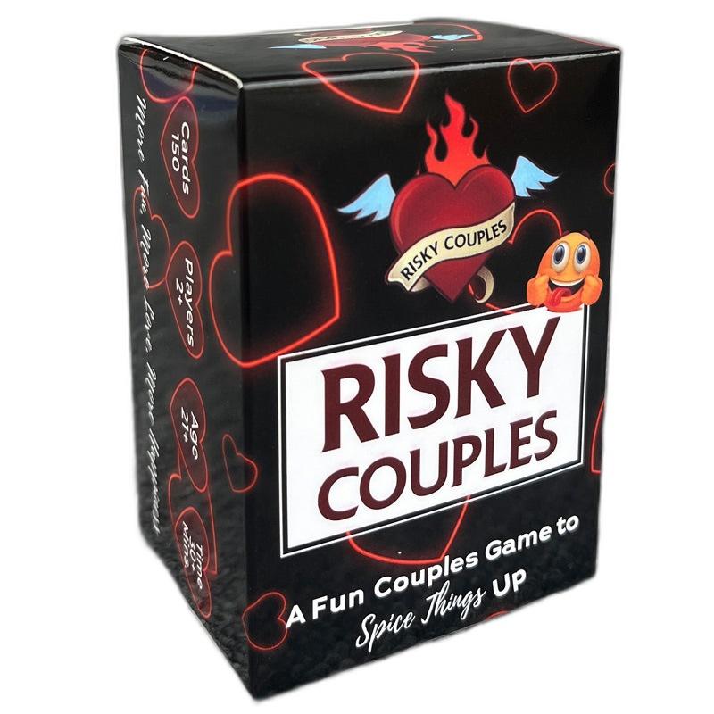Risky-Couples Conversation Game Cards Interactive Fun Card Deck For Couples Communication Risky Couples чёрный/красный
