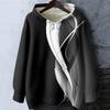 Women's Floral Print Loose Casual Long Sleeved Hooded Sweatshirt