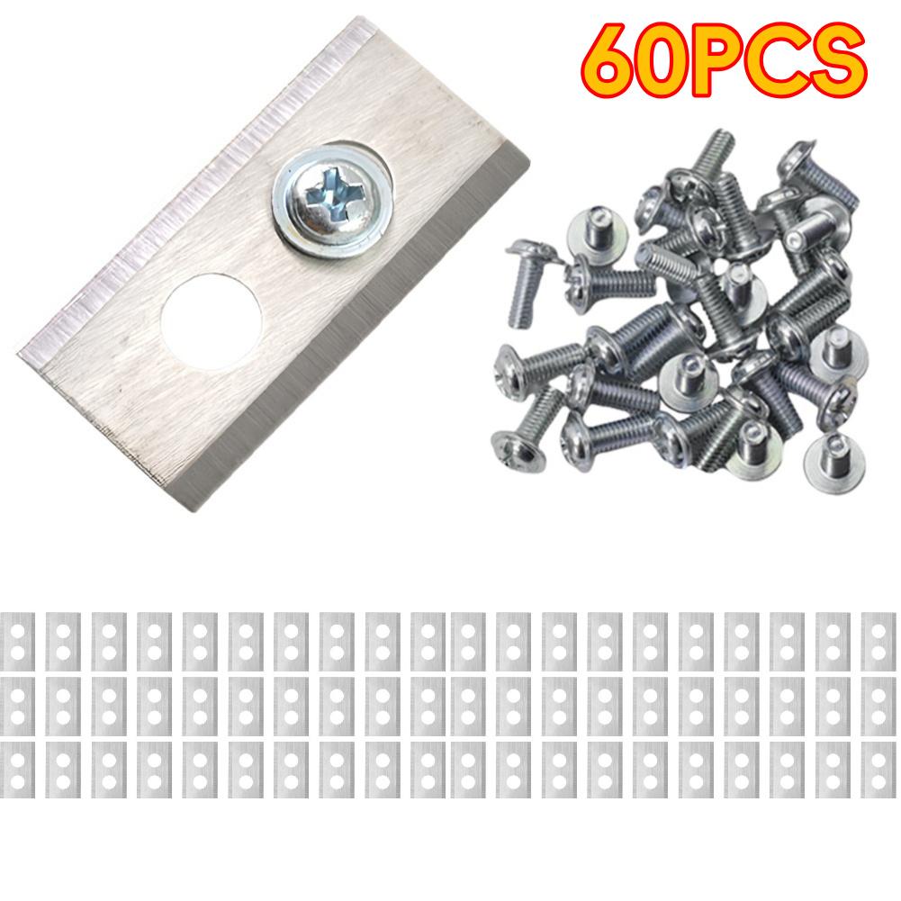 30/60/90PCS Grass Trimmer Blades for Mammotion Luba Robot Wear Resist Lawnmower Lawn Cutting Blade with Washers & Screw