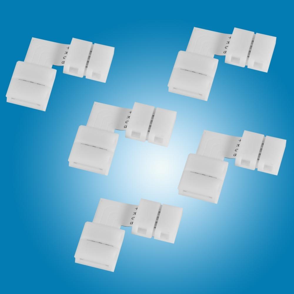 20PCS 4 Pin LED Strip Connector 10mm LED Strip Adapter Light Strip Adapter  Corner Connection
