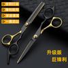 Wholesale Professional Hair Thinning Scissors Set 6.0 Inch Black Gold Barber Shears for Home Salon Hairdressing Cutting Bangs