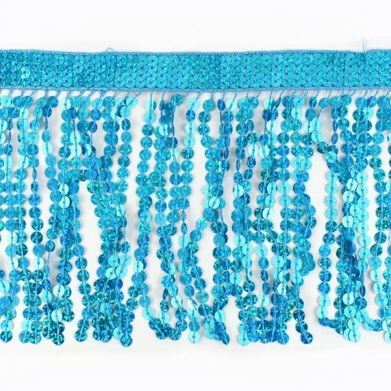 1-5M 16cm Meetee Sequin Tassel Fringe Latin Dress Lace Trims Ribbon Clothes Fringes Fabric Garment Crafts Sewing Accessories
