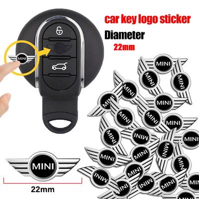 14/18/22mm Emblema Distintivo Chiave Auto Ricambio Adesivo Chiave Auto Per Cooper Fridge One S F56 R57 R58 R60 JCW Countryman Clubman