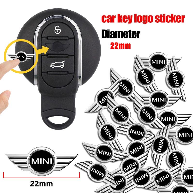 14/18/22mm Car Key Badge Emblem Replacement Car Key Sticker For MINI Cooper Fridge One S F56 R57 R58 R60 JCW Countryman Clubman