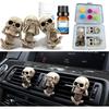 Evil Skull Car Air Fresheners Vent Clips, Cool Skull Car Accessories With 6 Felt Pads, Cute Automotive Halloween Decorations Interior For Men Women