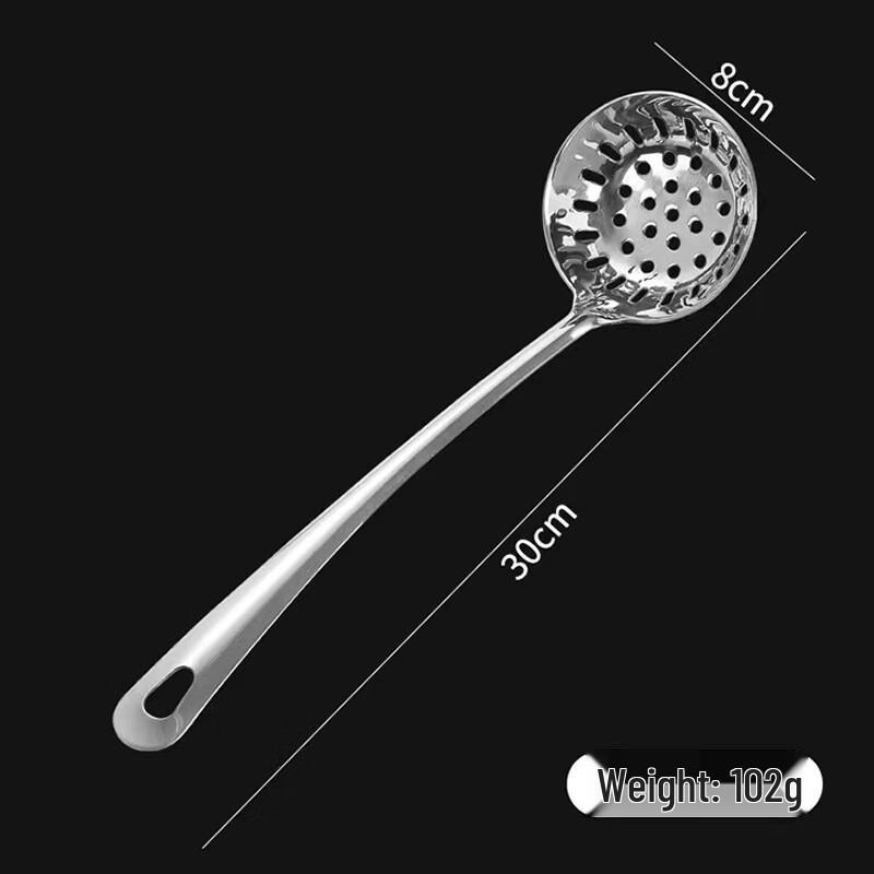 

304 Stainless Steel Flat-bottom Soup Ladle & Strainer Set