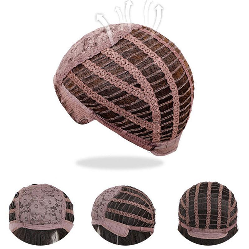 Cover Wig Female Eight-Word Bangs Big Wave Full Head Gray Long Black Gradient Curly Hair