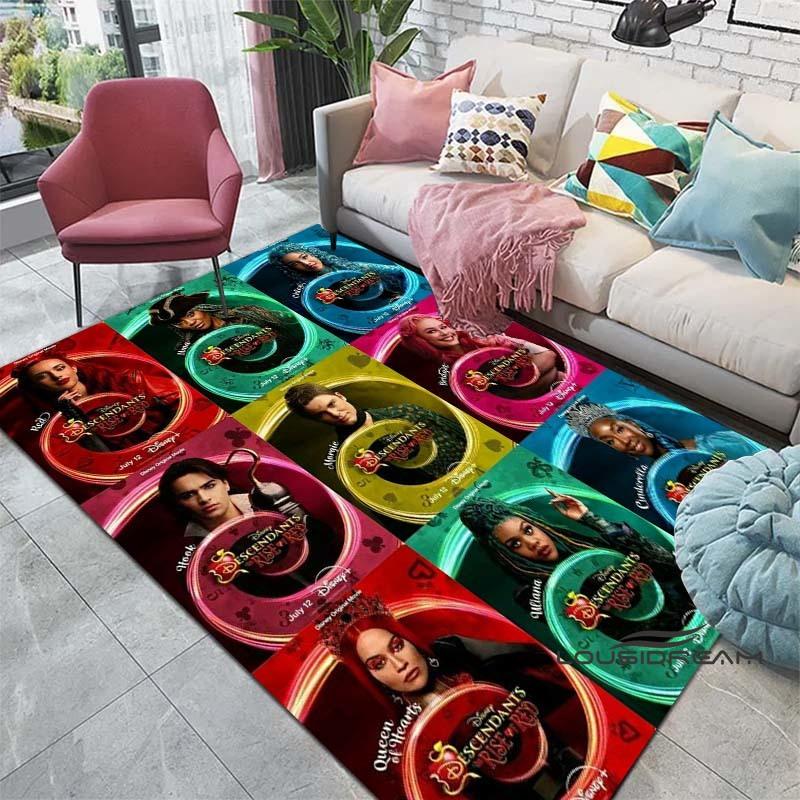 

3D Printed Descendants: The Rise of Red Disney Rug, Non-Slip Kitchen Mat, Outdoor Rug, Home Bedroom Decor, Yoga Mat, Birthday 60x90cm