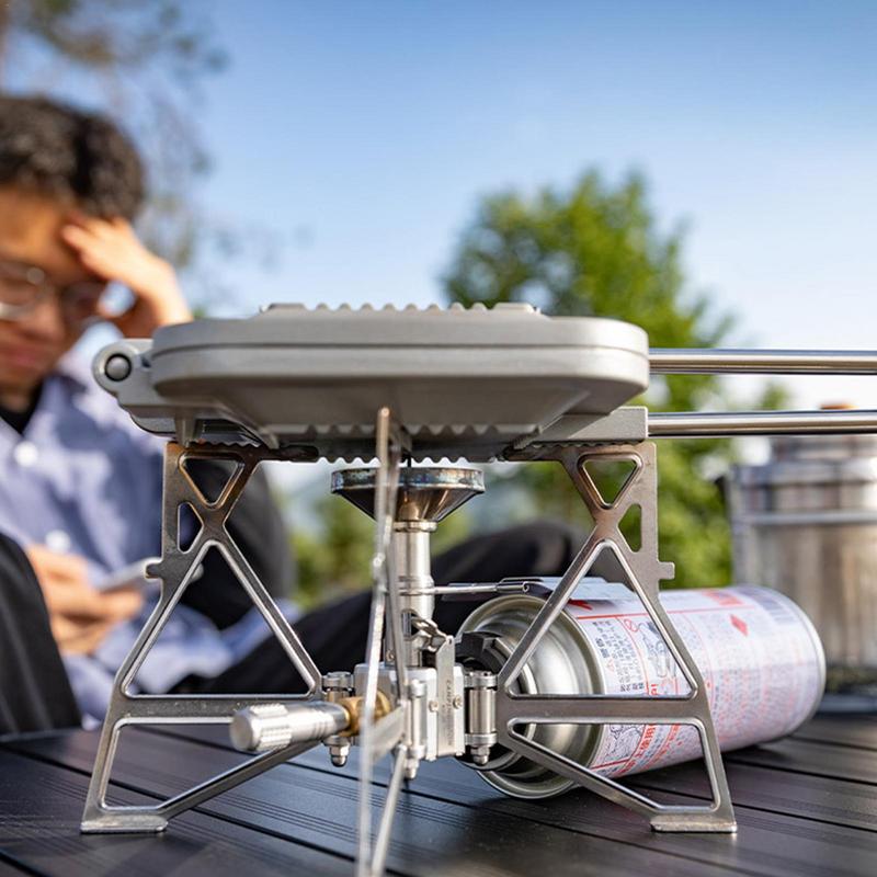 Kamp Kaset Fırını Tek Brülörlü Ocak Izgara Brülörü Taşınabilir Ocak Pişirme Brülörü Kamp Ocağı