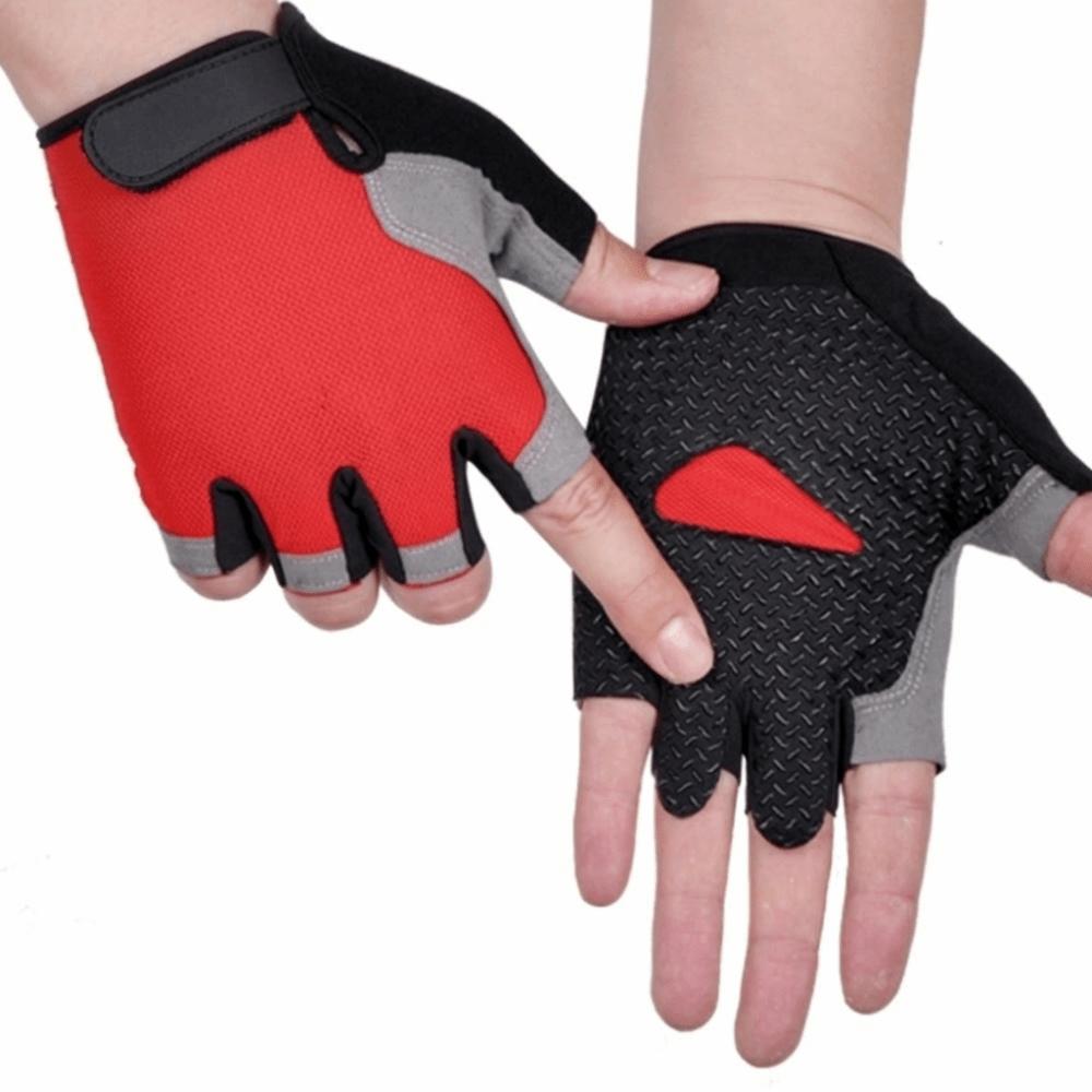 Fingerlose Damen Herren Fahrradhandschuhe Atmungsaktives Fahrradzubehör Wandern Camping