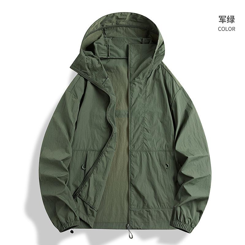 Lightweight ice silk sunscreen clothing 1011 new outdoor UV protection thin sunscreen clothing men's light and breathable