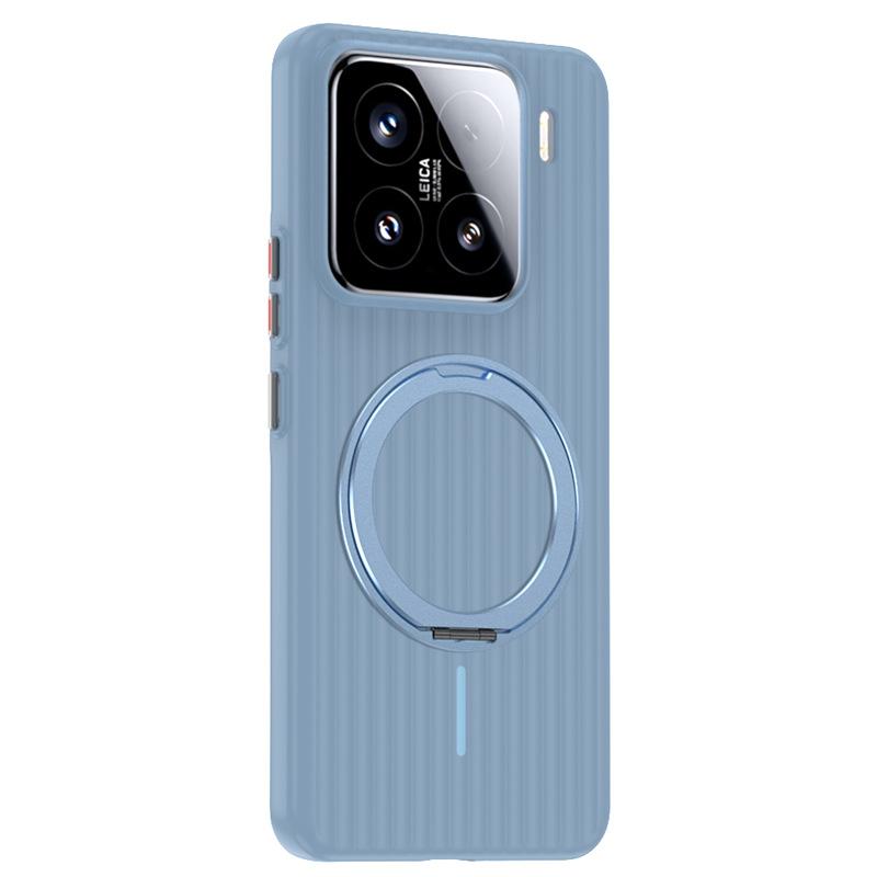 Applicable to Xiaomi 17promax corrugated magnetic suction bracket mobile phone case 15ultra skin-sensitive UV excimer high-end hard