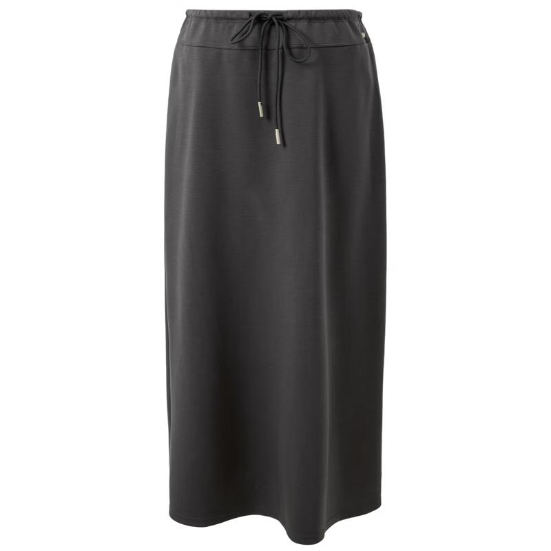 Casual H-Line Elastic Waist Maxi Skirt