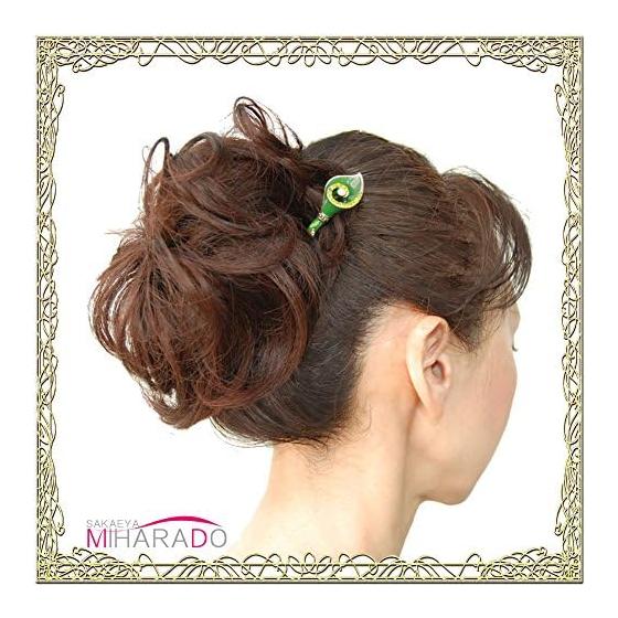 Eiya Mihara-do Spiral Cloisonn Hairpin (Red) - Beautiful Antique-Style Kanzashi for Japanese Outfits, Updos, and Everyday Wear