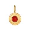 CARLIDANA Vintage Stainless Steel Pendant Gold Plated Multi-Colored Round Natural Stone Handmade Diy Necklace Jewelry Charms