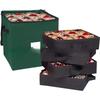 Storage Organizer for Christmas Ornaments Holds Up To 48 Balls with 3 Removable Trays and Divider Protection for Safe Storage