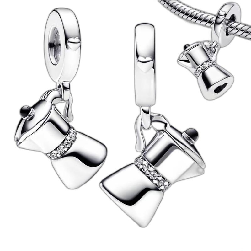 Charms camaleonte adatti a braccialetti originali alla moda in argento 925 con zircone, perlina a forma di polpo e tartaruga, ciondolo a forma di farfalla e lucciola, fai da te per realizzare gioielli
