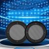 2PCS 4inch Metal Audio Speaker Covers Protective Decorative Circle Mesh Cover Black+Black