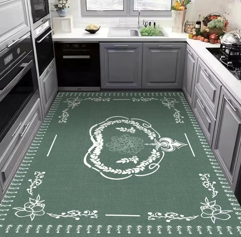 Modern Kitchen Washable Rug for Light Luxury Hallway and Simple Living Room Decor
