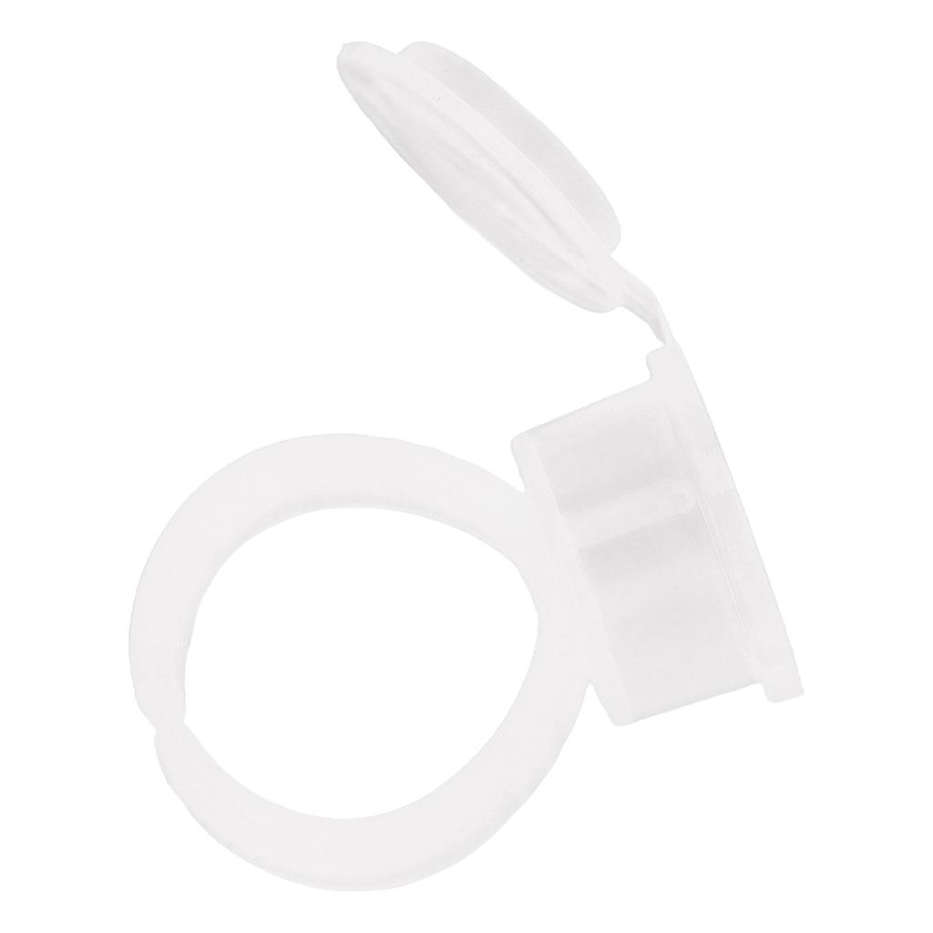 50Pcs Microblading Pigment Ring Cups with Cover for Tattoo Ink Semi Permanent Makeup Eyebrow Glue