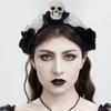 Halloween Decor Skull Head Headband Simulation Flower Gothic Flower Hairband  Girls/Children