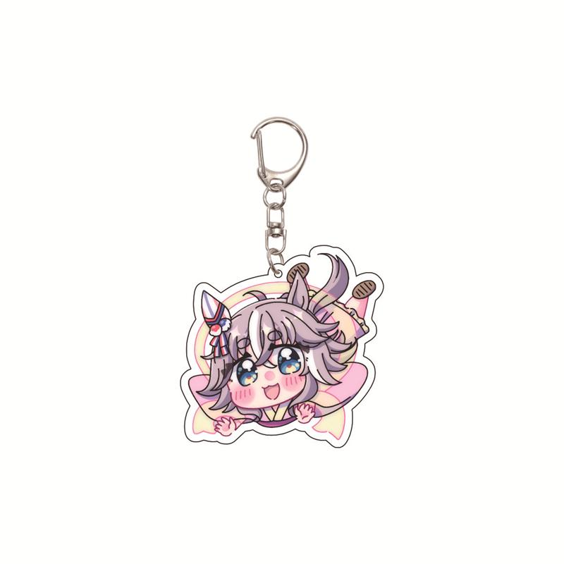 6CM Cute Anime Pretty Derby Shuttle Mejiro Mcqueen Symboli Rudolf Kawaii Acrylic Keychain Game Jewelry Cosplay Props