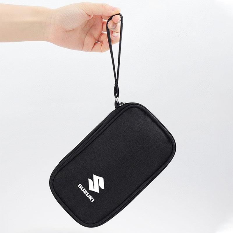 Portable Car Travel Storage Bag Keys Earphone Card Pouch Auto Interiors For Suzuki Jimny Swift Samurai Vitara SX4 Alto Kaiser