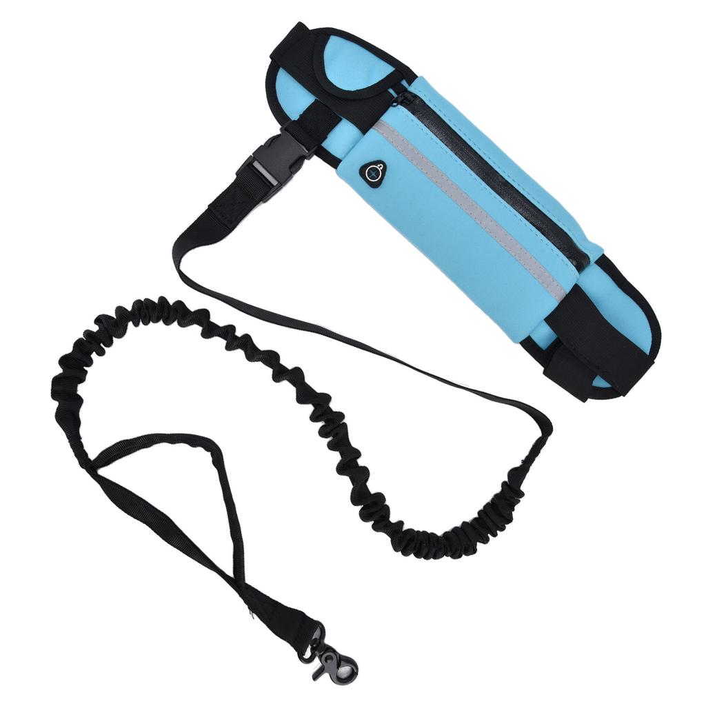 Sports Belt Bag Leash Set Reflective Elastic Explosion Proof Dog Running Traction Rope for Walking