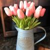 10PCS Tulips Flowers Artificial Tulip Bouquet PE Foam Fake Flower for Wedding Decoration Mother Day Gifts Home Garden Decor