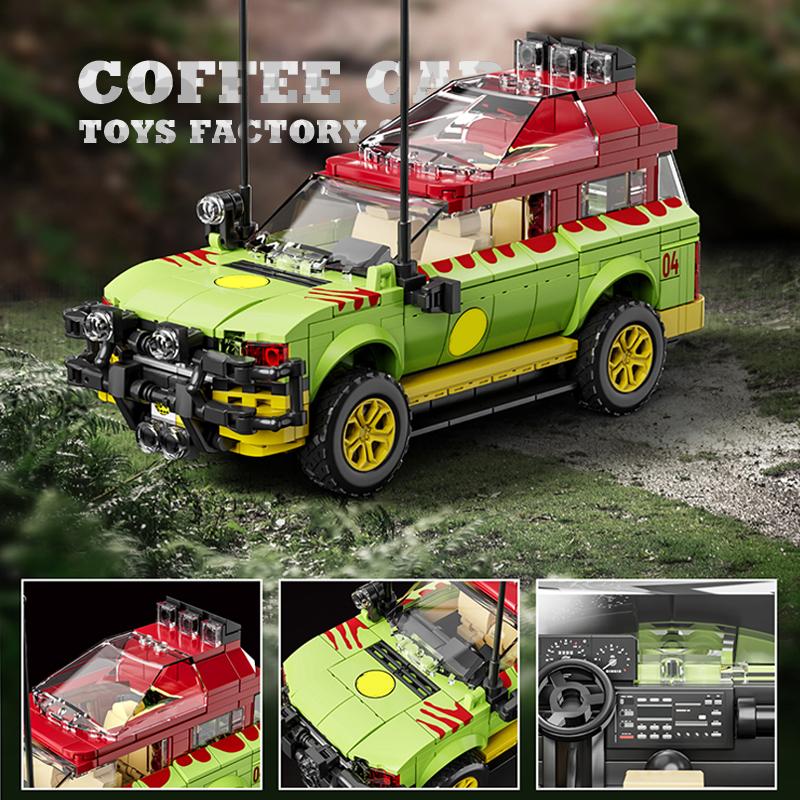 1632pcs Dinosaur Explore Vehicle Building Blocks 3 In 1 Off-road Cars MOC Bricks Toys City Car Racer 3D Model Christmas Gift NEW