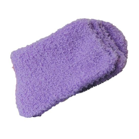 

1 Pair Floor Socks Super Soft Ultra-thick Cotton Middle Tube Fluffy Autumn Winter Floor Socks for Home фіолетовий
