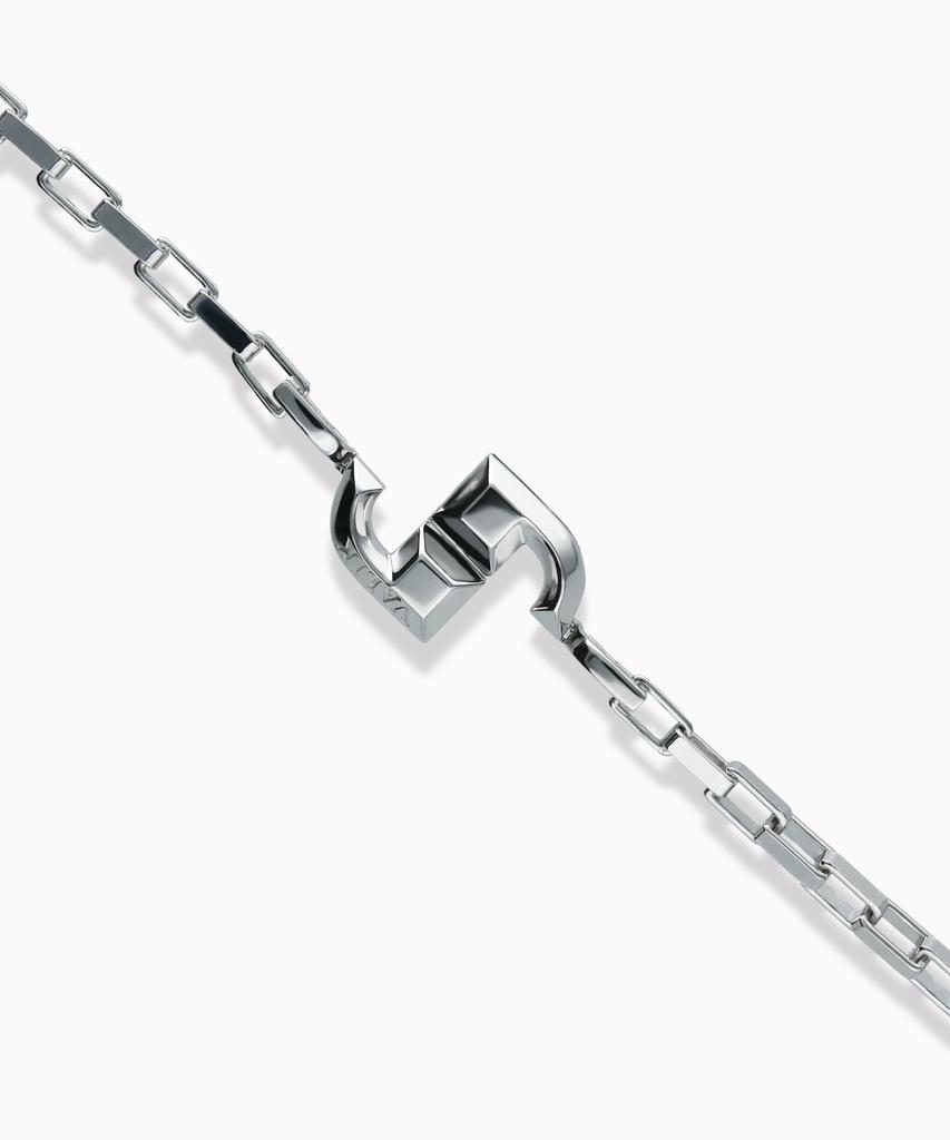 Valik [925 Silver] No.45 Signature Line-Setting Toggle Bar Bracelet Ver.Green