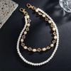 IngeSight.Z Exquisite mitation Pearl Rhinestone Flower Jeans Pants Chain Men 2026 New Gold Color WalletKey Chain Hip Hop Jewelry