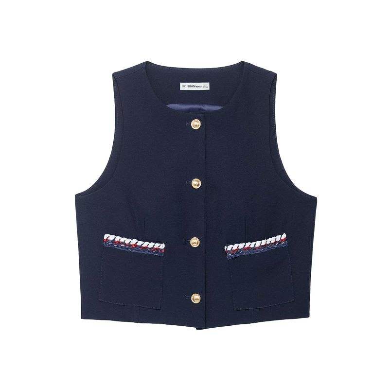 Kaslead New Women Clothes Western Style Fancy Trim Vest Leisure Shorts 8142656 8140656