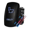 12V 24V Boat Trim Tabs Switch (ON)-OFF-(ON) Momentary Rocker Switch Waterproof Blue Light ON-OFF Toggle Switch With Harness Switches4