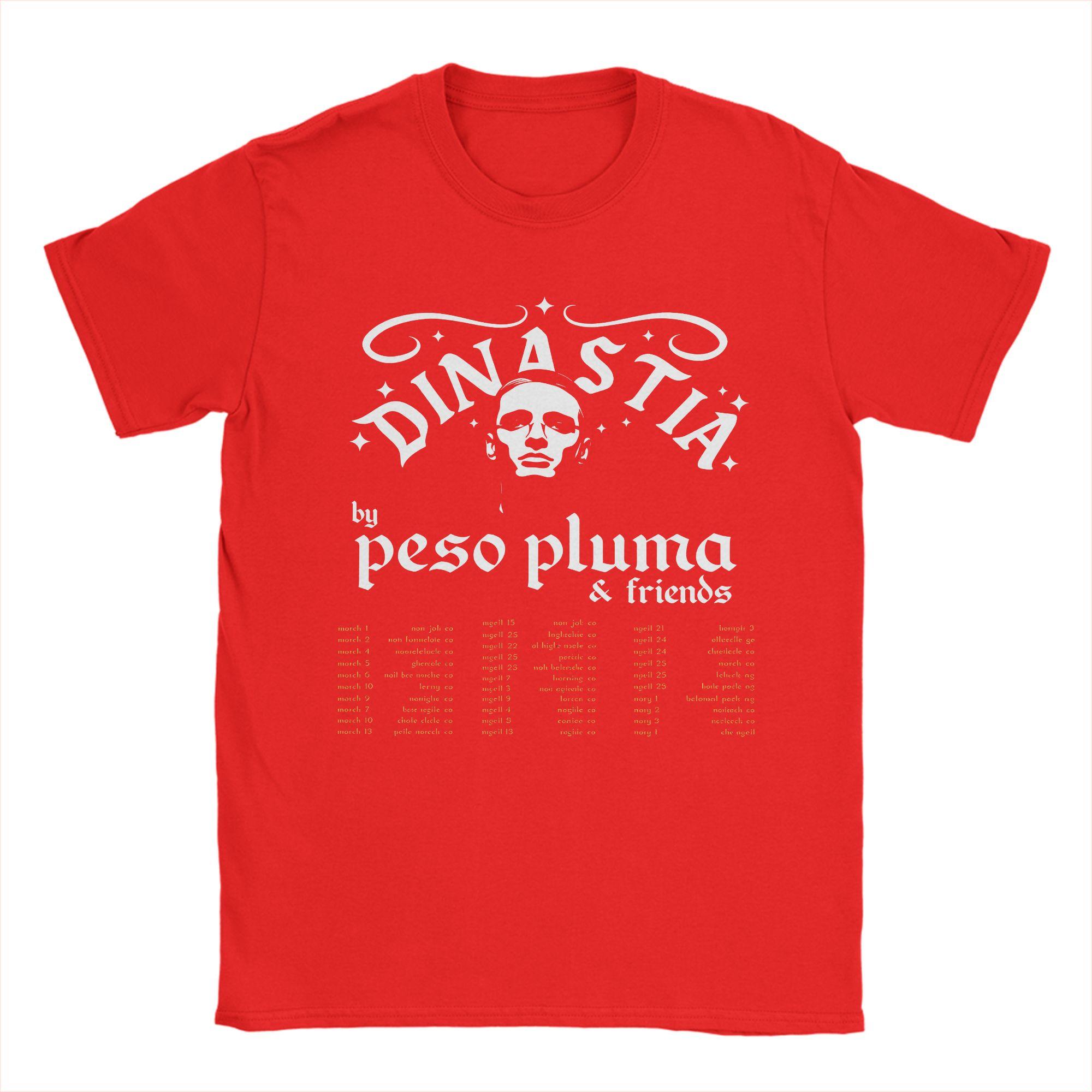 

Peso Pluma Dinastía tour 2026 T Shirt Summer Fashion T Shirts Man Cotton O Neck Plus Size Tees Short Sleeves Vintage Tshirt S