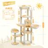 PETEPELA Cat Tower Cactus for Multiple for Large Scratching Cat Cat Scratching Sisal Pompom Height Gray Slim, Cats, Cats, Stationary, Stylish, Post,