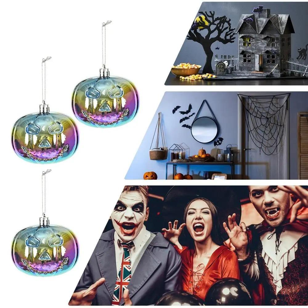 3pcs Spooky Halloween Pumpkin Hangings Ball Plastic Halloween Tree Decorations  Home Decoration