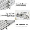 Velvet Jewelry Organizer With 3 Drawers Stackable Display Storage Earrings Necklace Bracelets Box