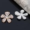 Engood 100Pcs Flower Rhinestone Buttons Vintage Sewing Trim & Embellishments Craft Buckle for Wedding Decoration DIY Hair