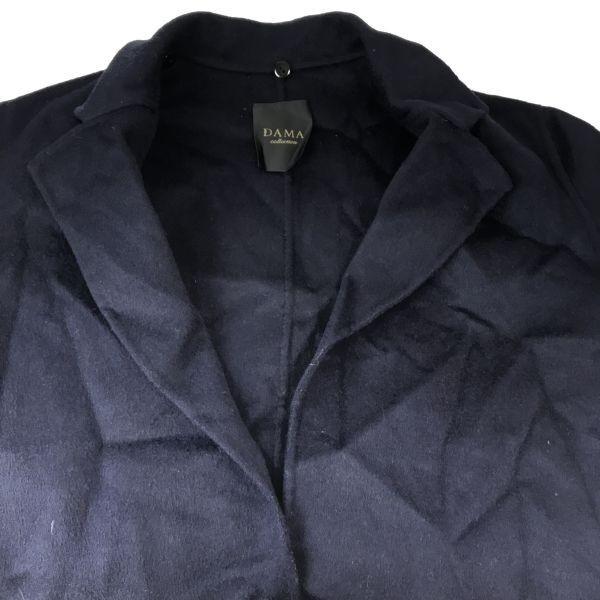 DAMA Collection Wool Cashmere 10 Percent Long Coat Outerwear Women S 7AR Navy(USED)